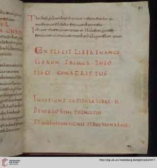 Inhaltsverzeichnis (Capitulae) Buch II