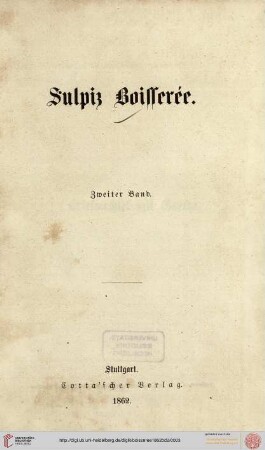 Band 2: Sulpiz Boisserée