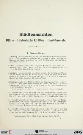 Städteansichten (Nr. 1-215)