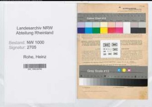 Entnazifizierung Heinz Rohe, geb. 04.11.1903 (Verw.Inspektor)