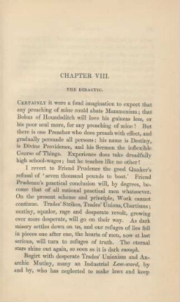 Chapter VIII. The Didactic