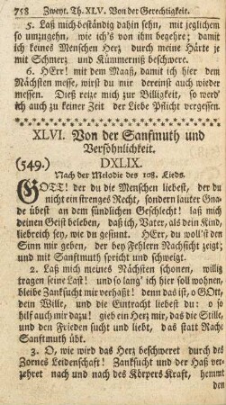XLVI. Von der Sanftmuth und Versöhnlichkeit
