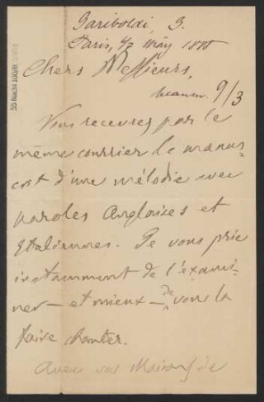 Brief an B. Schott's Söhne : 06.03.1888