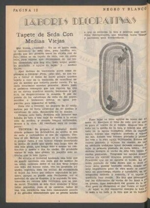 Labores decorativas : Tapete de seda con medias viejas