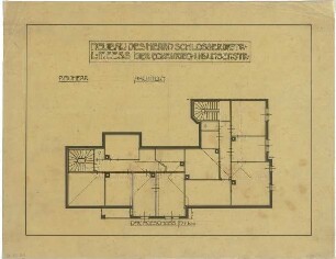 Billing, Hermann; Karlsruhe, Kriegsstr. 159 / Bunsenstr. 12; Doppelhaus L. Meess - Grundriss DG