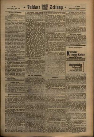 Zweite Ausgabe vom Montag, den 14. März 1910.