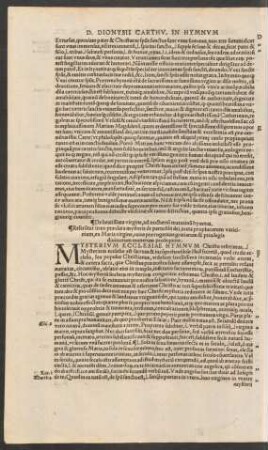 De beatissima virgine, ad nocturnum matutinum hymnus.