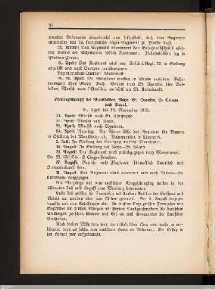 Stellungskampf bei Montdidier, Roye, St. Quentin, Le Cateau und Bavai