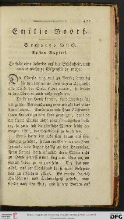 Emilie Booth: Sechstes Buch