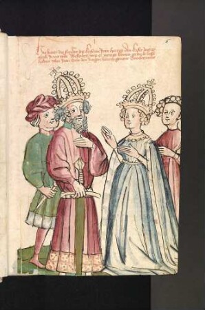 Rahmenerzählung: Der Schwur des Kaisers Pontianus gegenüber seiner sterbenden Frau