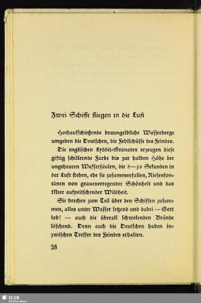 Zwei Schiffe fliegen in die Luft