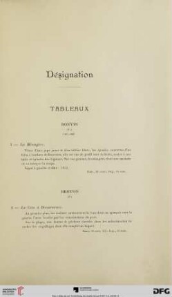 Tableaux (Nr. 1-33)