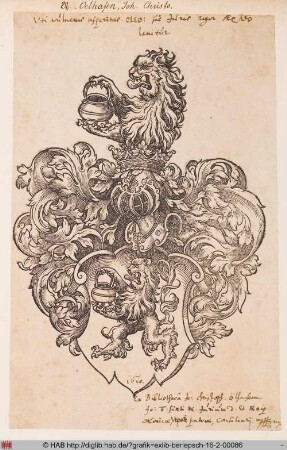 Wappen des Johann Christoph Oelhafen von Schöllenbach