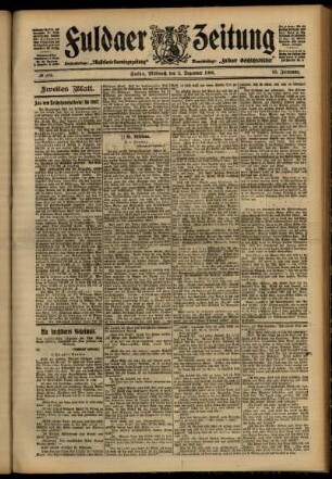 Zweite Ausgabe vom Mittwoch, den 05. Dezember 1906.