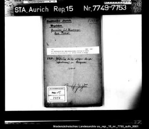 Der Widerspruch des Gemeindevorstehers Jütting in Coldam gegen die Pflasterung der s.g. adligen Straße in Bingum