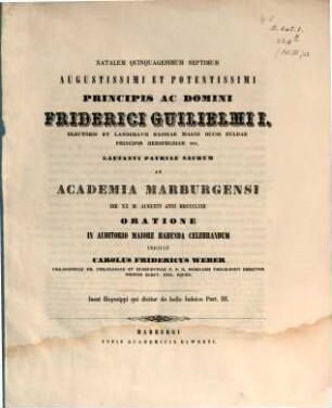 Specimen editionis Hegesippi de bello Judaico (von C. Fr. Weber). 3[,a]