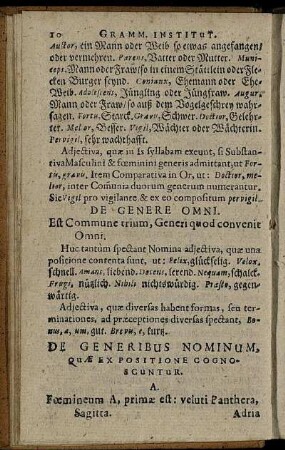 De Generibus Nominum, Quae Ex Positione Cognoscuntur