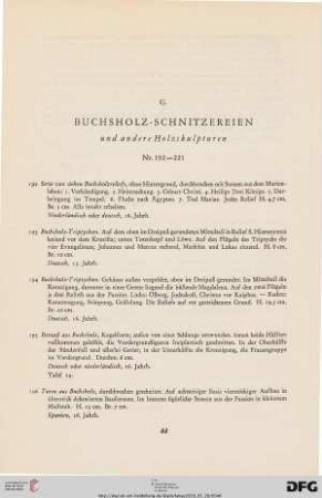 Buchsholz-Schnitzereien (Nr. 192-221)