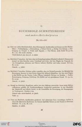 Buchsholz-Schnitzereien (Nr. 192-221)