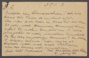 Brief von Georg Kolbe an Hermann Schmitt