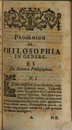 Institutiones Philosophicae : Ex Probatis Veterum, Recentiorumque Sententiis Adornatae In Usum Suorum Dominorvm Auditorum. 1, Seu Logica