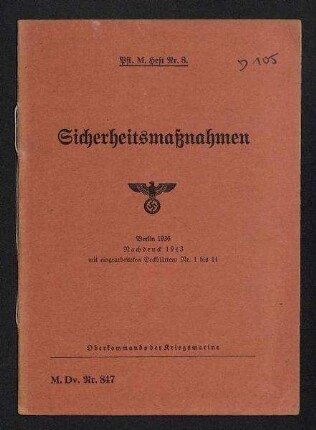 Vorschriften für die Pflege der Maschinenanlagen auf den Schiffen der Kriegsmarine