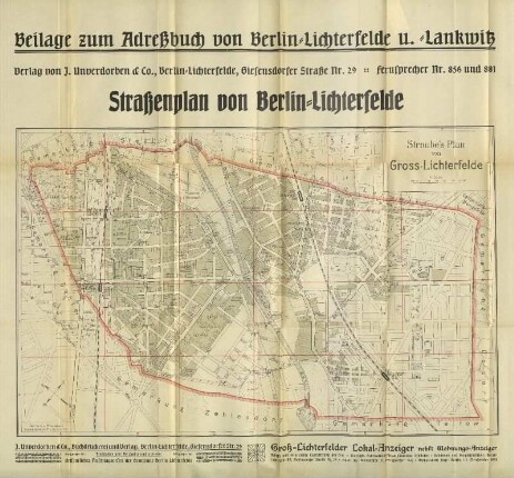 Karte: Straßenplan von Berlin-Lichterfelde