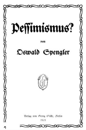 Pessimismus?
