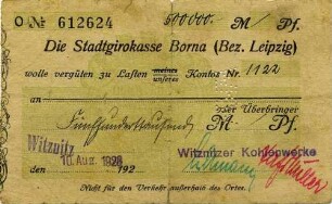 Gutschein - 500 Tausend Mark