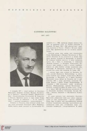 41: Kazimierz Malinowski, 1907-1977