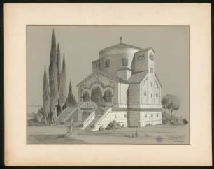 Mausoleum: Perspektivische Ansicht