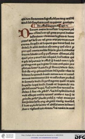 De officio loquendi. Capitulum 5.