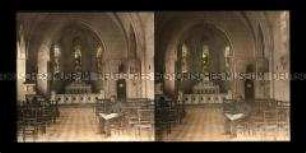 Innenansicht der Kirche in Servisy