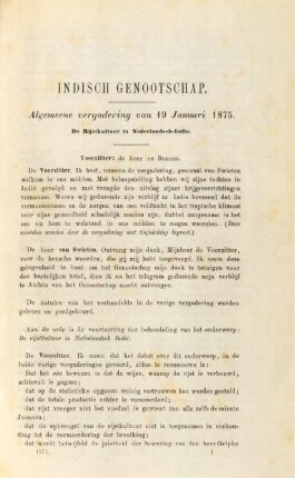 Algemeene vergadering van 19 Januari 1875