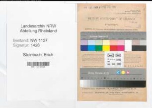 Entnazifizierung Erich Steinbach , geb. 04.03.1899 (Stadtobersekretaer)