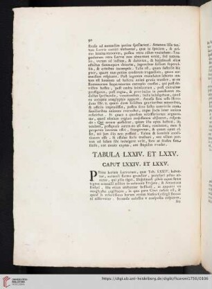Tabula LXXIV. et LXXV. Caput LXXIV. et LXXV.