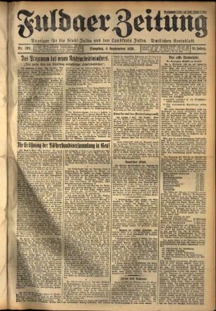 Ausgabe vom Dienstag, den 04. September 1928.