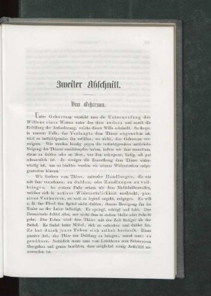 Zweiter Abschnitt. Vom Gehorsam