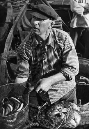 Fischer am St. Pauli-Fischmarkt, Hamburg