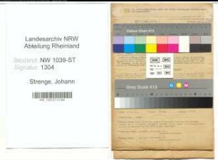 Entnazifizierung Johann Strenge , geb. 01.10.1894 (Amtsobersekretaer)