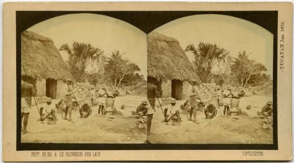 Indian road construction workers