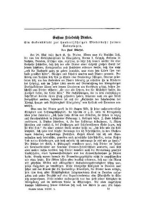 Gustav Friedrich Dinter : ein Gedenkblatt zur hundertjährigen Wiederkehr seines Todestages
