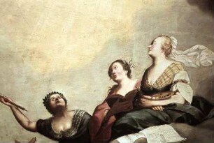Detail: Personifikation der Musik, Poesie und Malerei