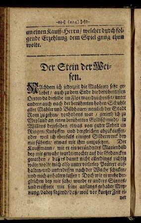 Der Stein der Weisen.