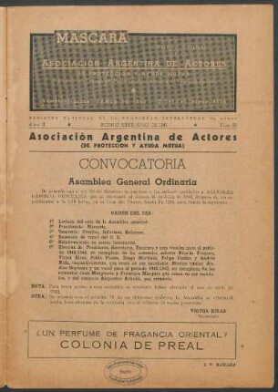 Convocatoria : Asamblea General Ordinaria