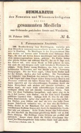 I. Pathologische Anatomie.