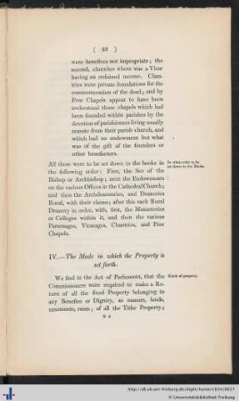 IV. The Mode in which the Property is set forth.