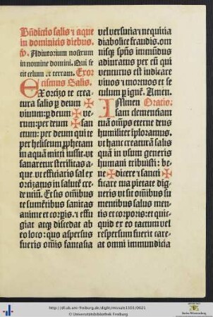 Benedictio salis et aque