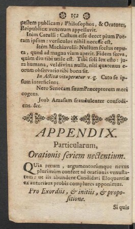 Appendix. Particularum, Orationis seriem nectentium