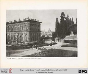 Firenze -  R.Palazzo Pitti - Parte posteriore con veduta della Cattedrale